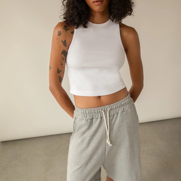 Oak and Fort - RACERBACK CROPPED TANK - Picture 2 of 3